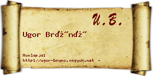 Ugor Brúnó névjegykártya